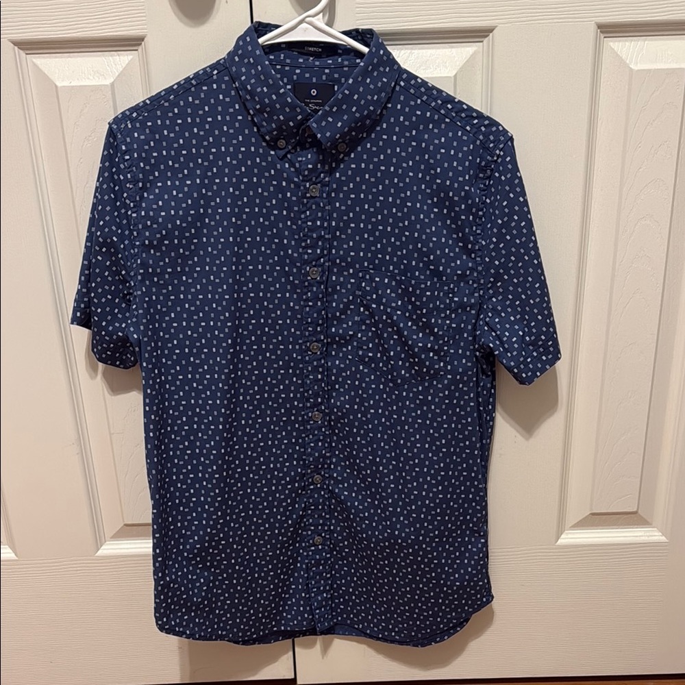 Men's Navy Blue Patterned Shirt